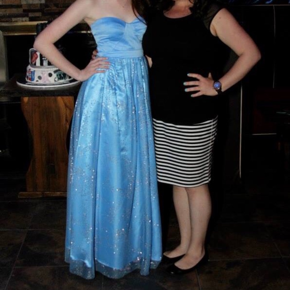 Blue Sparkle Prom Dress